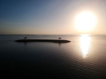 View of sea at sunset