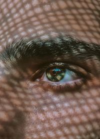 Close-up portrait of man eye