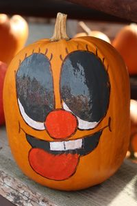 Close-up of pumpkin on table