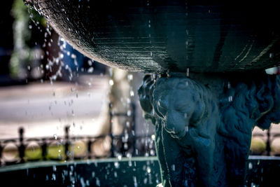 Close-up of water fountain