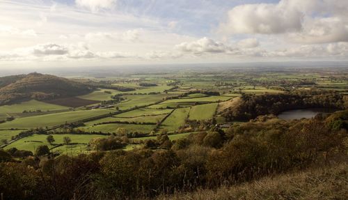 Aerial view of landscape against sky