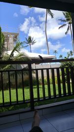 Built structure against cloudy sky