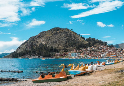 Panoramic view of beach against sky