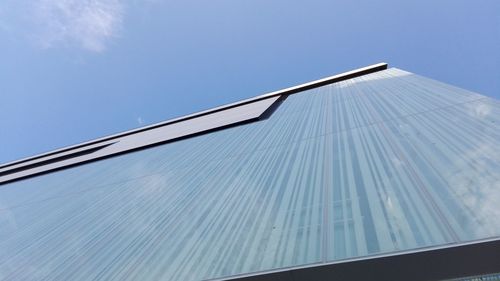 Low angle view of modern building against sky