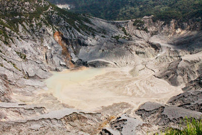Scenic view of waterfall