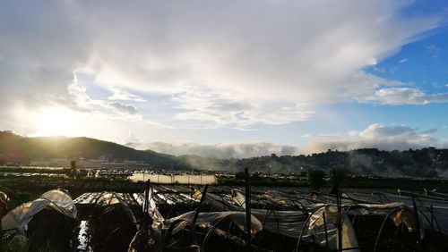 Panoramic view of landscape against sky