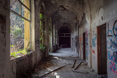 Corridor of abandoned building