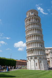 Italy, pisa, july 26, 2023. the tower of pisa is the bell tower of the cathedral 