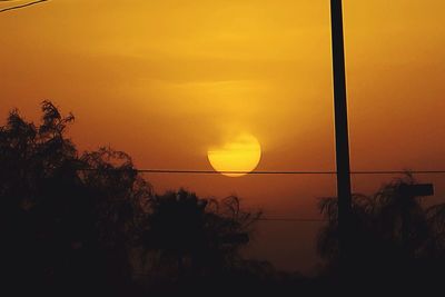 Low angle view of sky at sunset