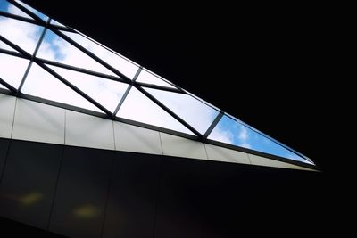 Low angle view of modern building against sky