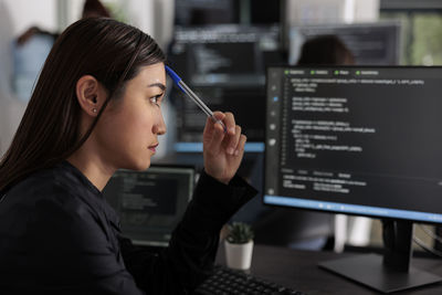 Businesswoman working in office