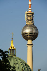 Low angle view of cathedral against blue sky