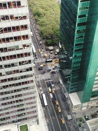 High angle view of city