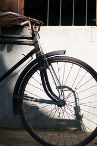 Close-up of bicycle wheel