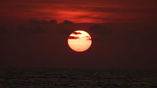 Low angle view of sky at sunset