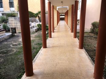 View of corridor in row