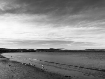 High angle view of beach against sky