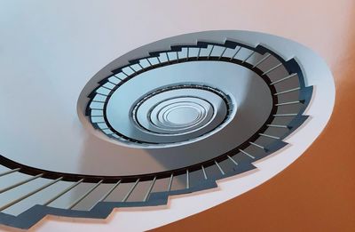 Low angle view of spiral staircase