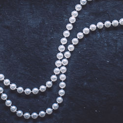 Close-up of pearl jewelry