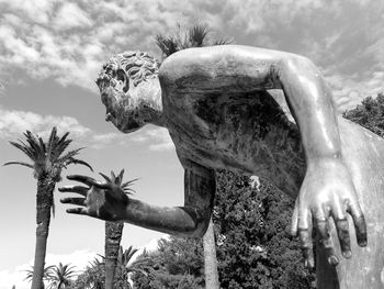 Close-up of statue against plants