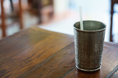 Close-up of drink on table