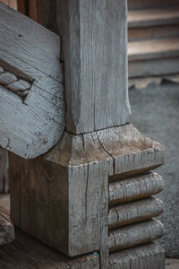 Close-up of wooden logs