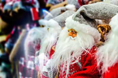 Close-up of toys for sale at market stall