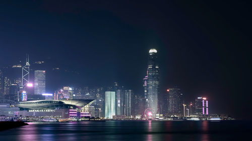 Night view of victoria harbour hong kong 