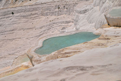 High angle view of beach