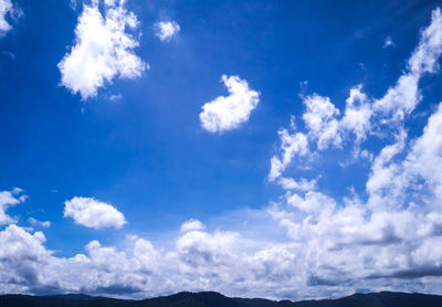 Low angle view of blue sky