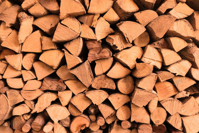 Full frame shot of logs