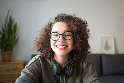 Portrait of smiling young woman