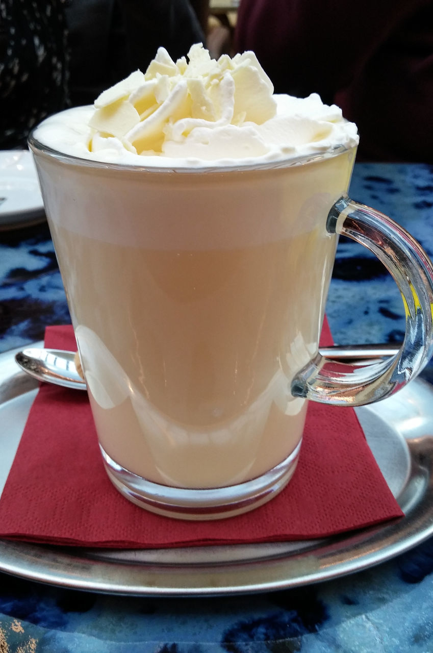 CLOSE-UP OF COFFEE WITH ICE CREAM