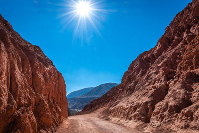 Scenic view of mountains against clear sky