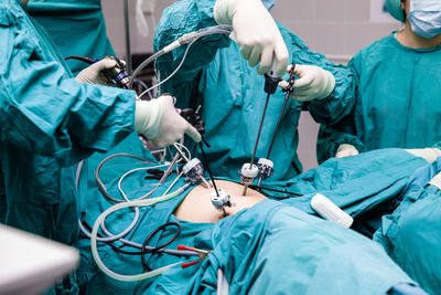 Midsection of people
