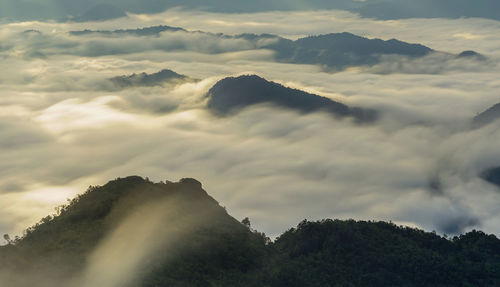 Low angle view of mountain against sky