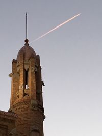 Low angle view of tower against sky