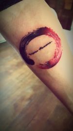 Close-up of heart shape on table