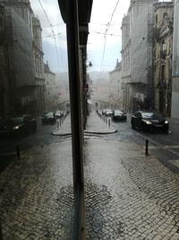 Cars on city street