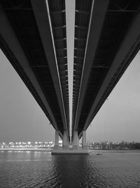 Low angle view of bridge over river