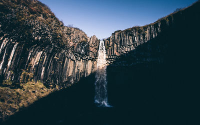 Panoramic view of waterfall against sky