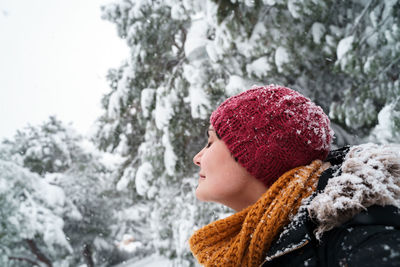 Portrait of boy in winter