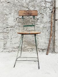 Antique chair and walking stick