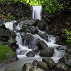 Stream flowing through rocks