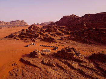 Scenic view of landscape against clear sky