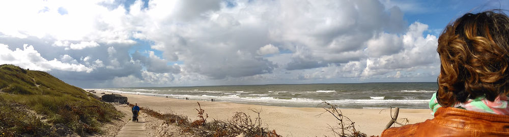 Panoramic view of beach against sky