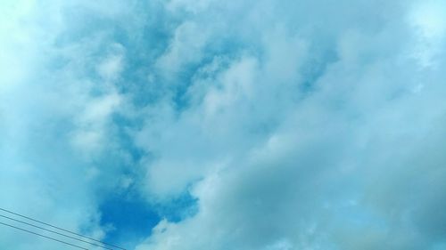 Low angle view of cloudy sky