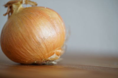 Close-up of lemon on table