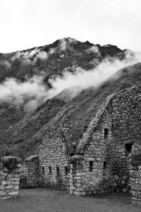 Fog over historic structures