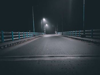 Empty road at night